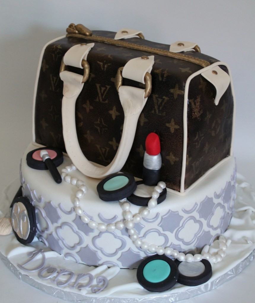 LV Designer theme Purse Cake.