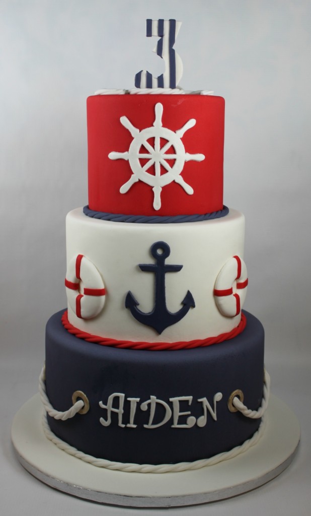 08 How to design an anchor cake || Nautical Themed Cake Tutorial - YouTube