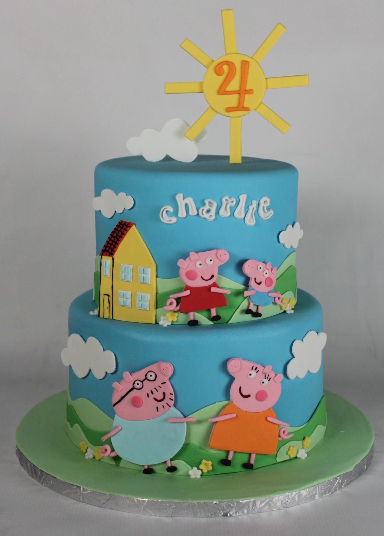 Peppa Pig George with Dinosaur Buttercream Cake – BakeAvenue